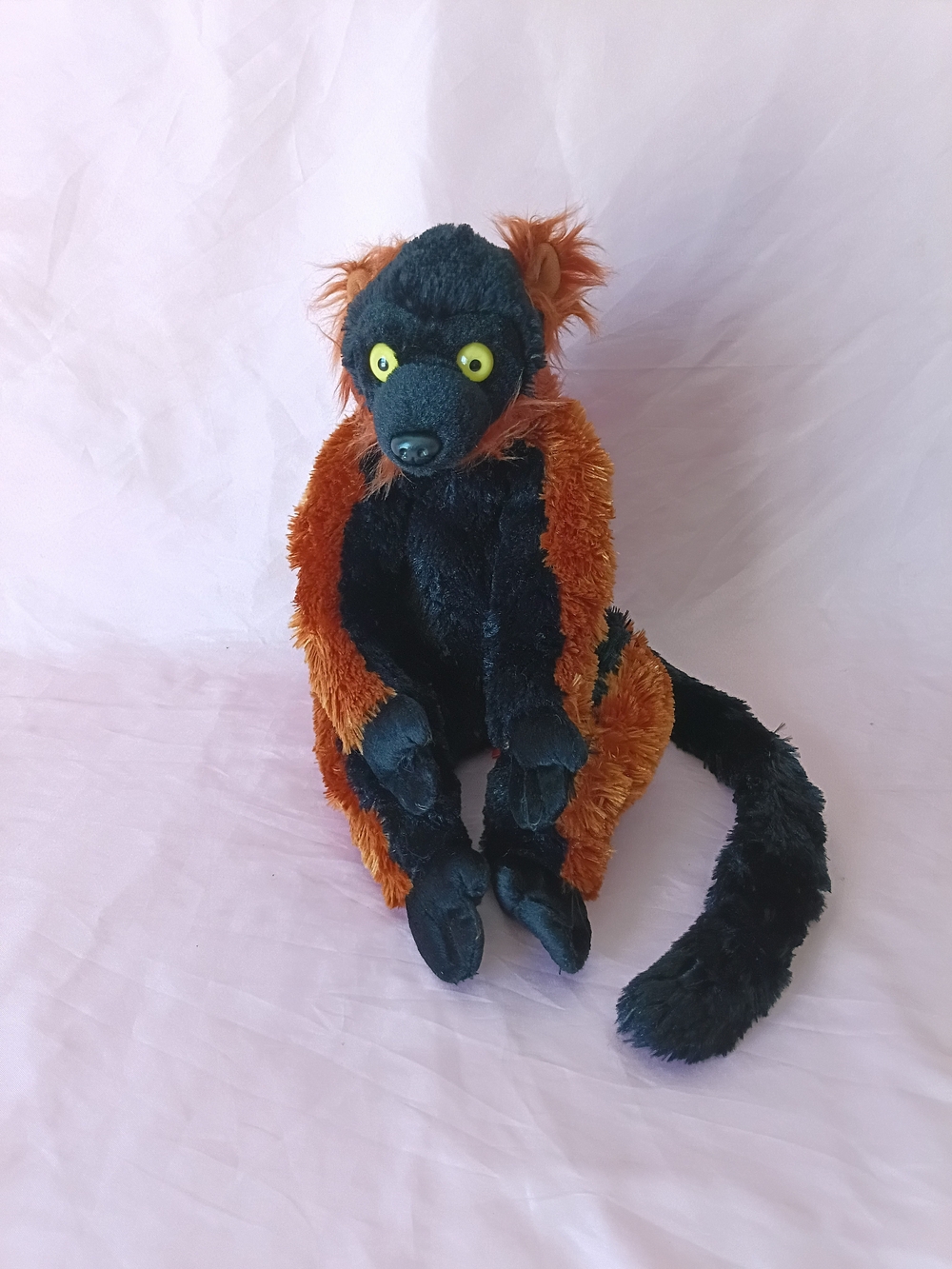 Wild Republic 12" Red Ruffed Lemur Plush Stuffed Animal Realistic Orange Brown